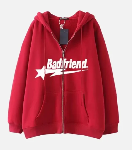 Bad-Friend-Zip-Hoodie-Red-2.webp